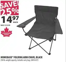 Co-op Homebase folding arm chair, black offer
