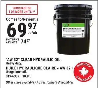 BMR AW 32 CLEAR HYDRAULIC OIL offer