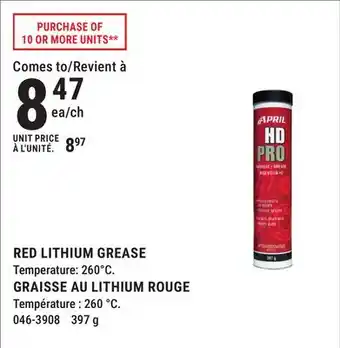 BMR RED LITHIUM GREASE offer