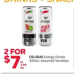 Rexall CELSIUS Energy Drinks offer