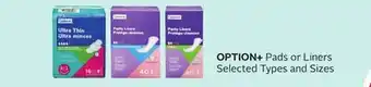 Rexall OPTION + Pads or Liners offer