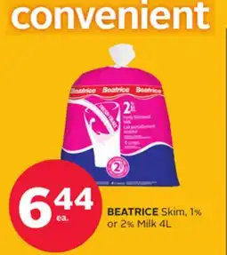 Rexall BEATRICE Skim, 1% or 2% Milk offer