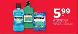 Rexall LISTERINE Classic Mouthwash 1L or Pocketpaks offer