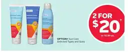 Rexall OPTION + Sun Care offer