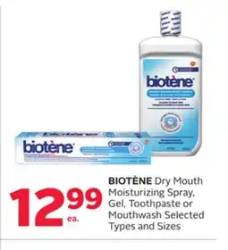 Rexall BIOTÈNE Dry Mouth Moisturizing Spray, Gel, Toothpaste or Mouthwash offer