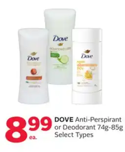 Rexall DOVE Anti-Perspirant or Deodorant offer