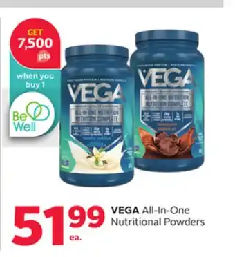 Rexall VEGA All-In-One Nutritional Powders offer