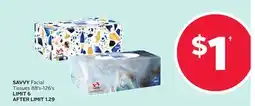 Rexall SAVVY Facial Tissues offer