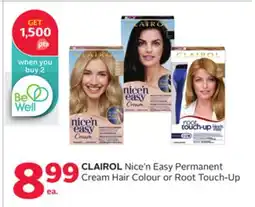 Rexall CLAIROL Nice'n Easy Permanent Cream Hair Colour or Root Touch-Up offer