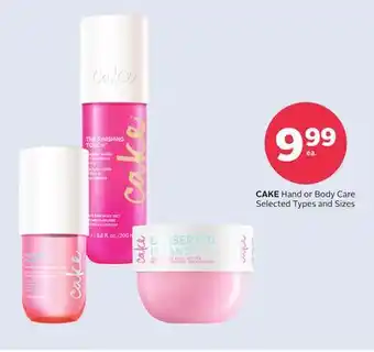 Rexall CAKE Hand or Body Care offer