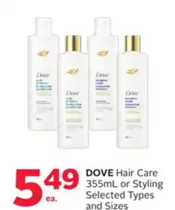 Rexall DOVE Hair Care 355mL or Styling offer