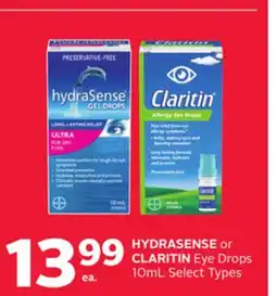 Rexall HYDRASENSE or CLARITIN Eye Drops offer