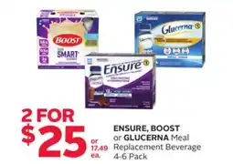 Rexall ENSURE, BOOST or GLUCERNA Meal Replacement Beverage offer
