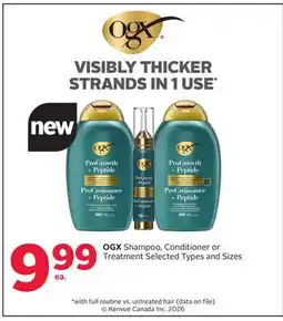 Rexall OGX Shampoo, Conditioner or Treatment offer