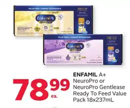 Rexall ENFAMIL A + NeuroPro or NeuroPro Gentlease Ready To Feed Value Pack offer