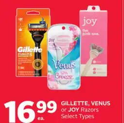 Rexall GILLETTE, VENUS or JOY Razors offer