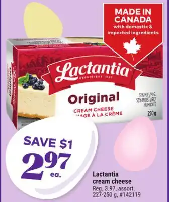 Giant Tiger Lactantia cream cheese offer