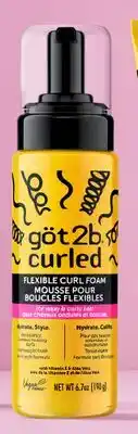 Walmart got2b Curled flexible curl foam or styling cream offer