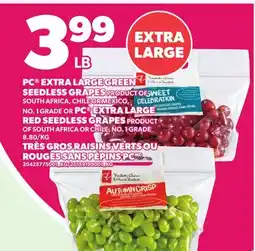 Independent City Market PC EXTRA LARGE GREEN SEEDLESS GRAPES PC EXTRA LARGE RED SEEDLESS GRAPES offer