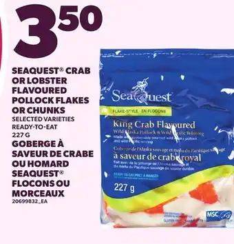 Independent City Market SEAQUEST CRAB OR LOBSTER FLAVOURED POLLOCK FLAKES OR CHUNKS offer