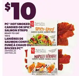 Independent City Market PC HOT SMOKED CANDIED OR SPICY SALMON STRIPS offer