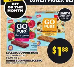 Independent City Market LECLERC GO PURE BARS, 5'S offer