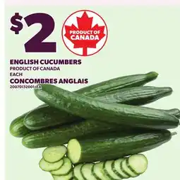 Independent City Market ENGLISH CUCUMBERS offer