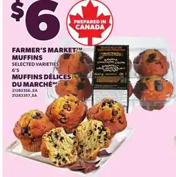Independent City Market FARMER'S MARKET MUFFINS, 6'S offer