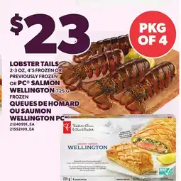 Independent City Market LOBSTER TAILS, 2-3 OZ 4'S OR PC SALMON WELLINGTON offer