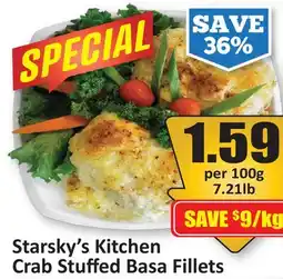 Starsky Starsky's Kitchen Crab Stuffed Basa Fillets offer
