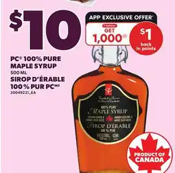 Independent City Market PC 100% PURE MAPLE SYRUP offer