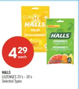 Shoppers Drug Mart HALLS LOZENGES offer