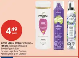 Shoppers Drug Mart AUSSIE, HERBAL ESSENCES STYLING or PANTENE HAIR CARE PRODUCTS offer