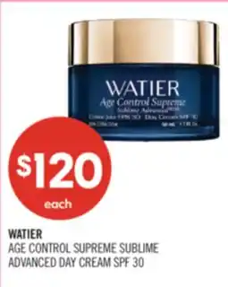 Shoppers Drug Mart WATIER AGE CONTROL SUPREME SUBLIME ADVANCED DAY CREAM SPF 30 offer