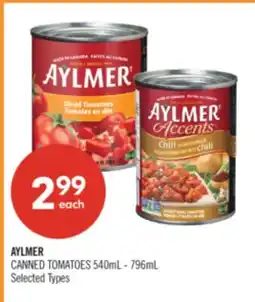 Shoppers Drug Mart AYLMER CANNED TOMATOES offer