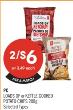 Shoppers Drug Mart PC LOADS OF or KETTLE COOKED POTATO CHIPS offer