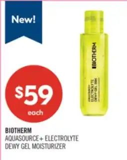Shoppers Drug Mart BIOTHERM AQUASOURCE+ ELECTROLYTE DEWY GEL MOISTURIZER offer