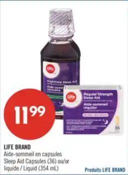 Shoppers Drug Mart LIFE BRAND Sleep Aid Capsules (36) or Liquid (354 mL) offer