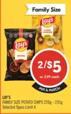 Shoppers Drug Mart LAY'S FAMILY SIZE POTATO CHIPS offer