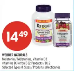 Shoppers Drug Mart WEBBER NATURALS Melatonin, Vitamin D3 or B12 Products offer