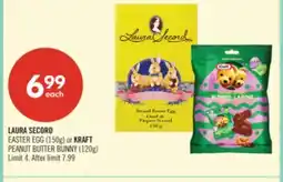 Shoppers Drug Mart LAURA SECORD EASTER EGG (150g) or KRAFT PEANUT BUTTER BUNNY (120g) offer