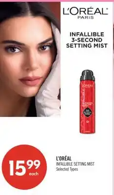 Shoppers Drug Mart L'ORÉAL INFALLIBLE SETTING MIST offer