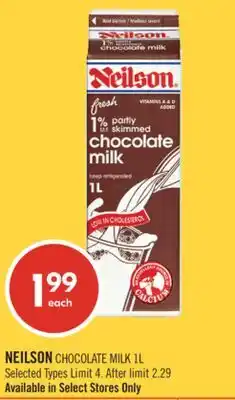 Shoppers Drug Mart NEILSON CHOCOLATE MILK offer