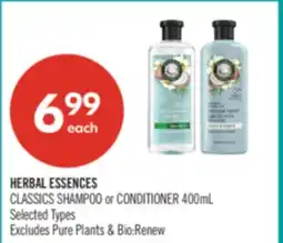 Shoppers Drug Mart HERBAL ESSENCES CLASSICS SHAMPOO or CONDITIONER offer