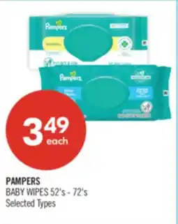 Shoppers Drug Mart PAMPERS BABY WIPES 52's - 72's offer