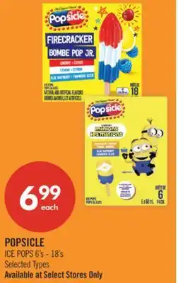 Shoppers Drug Mart POPSICLE ICE POPS offer