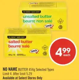 Shoppers Drug Mart NO NAME BUTTER offer