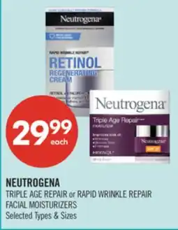 Shoppers Drug Mart NEUTROGENA TRIPLE AGE REPAIR or RAPID WRINKLE REPAIR FACIAL MOISTURIZERS offer