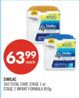 Shoppers Drug Mart SIMILAC 360 TOTAL CARE STAGE 1 or STAGE 2 INFANT FORMULA offer
