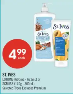 Shoppers Drug Mart ST. IVESLOTIONS (600mL - 621mL) or SCRUBS (170g - 300mL) offer